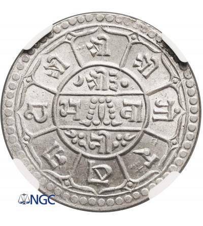 Nepal, Tribhuvana Bir Bikram, VS 1968-2007 / 1911-1950 AD. 2 Mohars, VS 1983 / 1926 AD - NGC MS 65