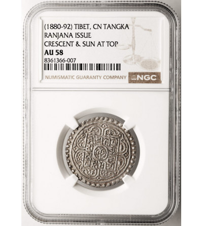 Tibet, Ranjana Tangka, BE 16-16 (1880-1892 AD) - NGC AU 58