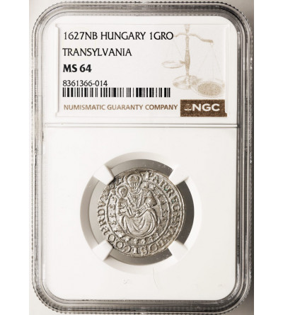 Hungary. Transylvania / Siebenbürgen. Gabriel Bethlen 1613-1629. Groschen 1627 NB, Nagybanya - NGC MS 64