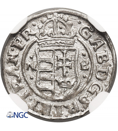 Węgry / Siedmiogród (Transylwania). Gabriel Bethlen 1613-1629. Denar 1626 NB, Nagybanya - NGC MS 65