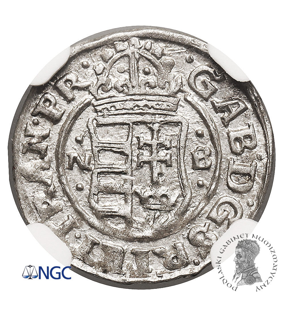 Węgry / Siedmiogród (Transylwania). Gabriel Bethlen 1613-1629. Denar 1626 NB, Nagybanya - NGC MS 65 Węgry / Siedmiogród (Transylwania). Gabriel Bethlen 1613-1629. Denar 1626 NB, Nagybanya - NGC MS 65