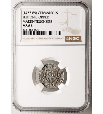 Teutonic Order / Deutscher Orden. Martin I Truchsess von Wetzhausen 1477-1489. Schilling no date, Königsberg - NGC MS 62