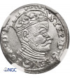 Poland / Lithuania, Stefan Batory 1576-1586. Trojak (3 Groschen) 1582, Vilnius mint - NGC MS 63