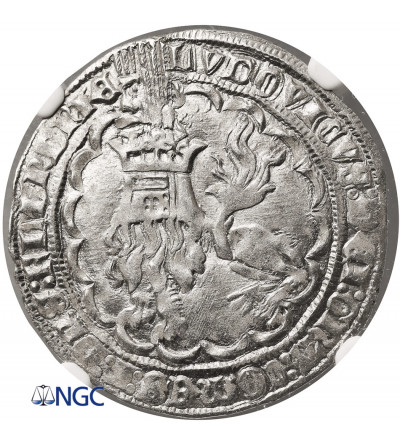 Vlaanderen (Flanders). Lodewijk II van Male, 1346-1384. AR Dubbele groot Botdrager, ND (ca. 1465-1484 AD) - NGC MS 63