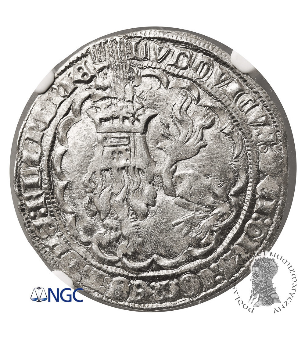 Vlaanderen (Flanders). Lodewijk II van Male, 1346-1384. AR Dubbele groot Botdrager, ND (ca. 1465-1484 AD) - NGC MS 63