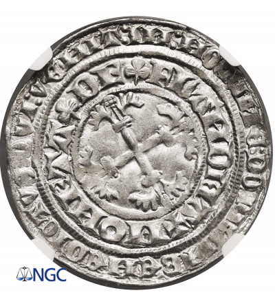 Vlaanderen (Flanders). Lodewijk II van Male, 1346-1384. AR Dubbele groot Botdrager, ND (ca. 1465-1484 AD) - NGC MS 63
