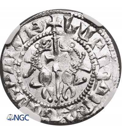Armenia, Levon I 1199-1219 AD. AR Tram no date, Sis mint - NGC MS 64