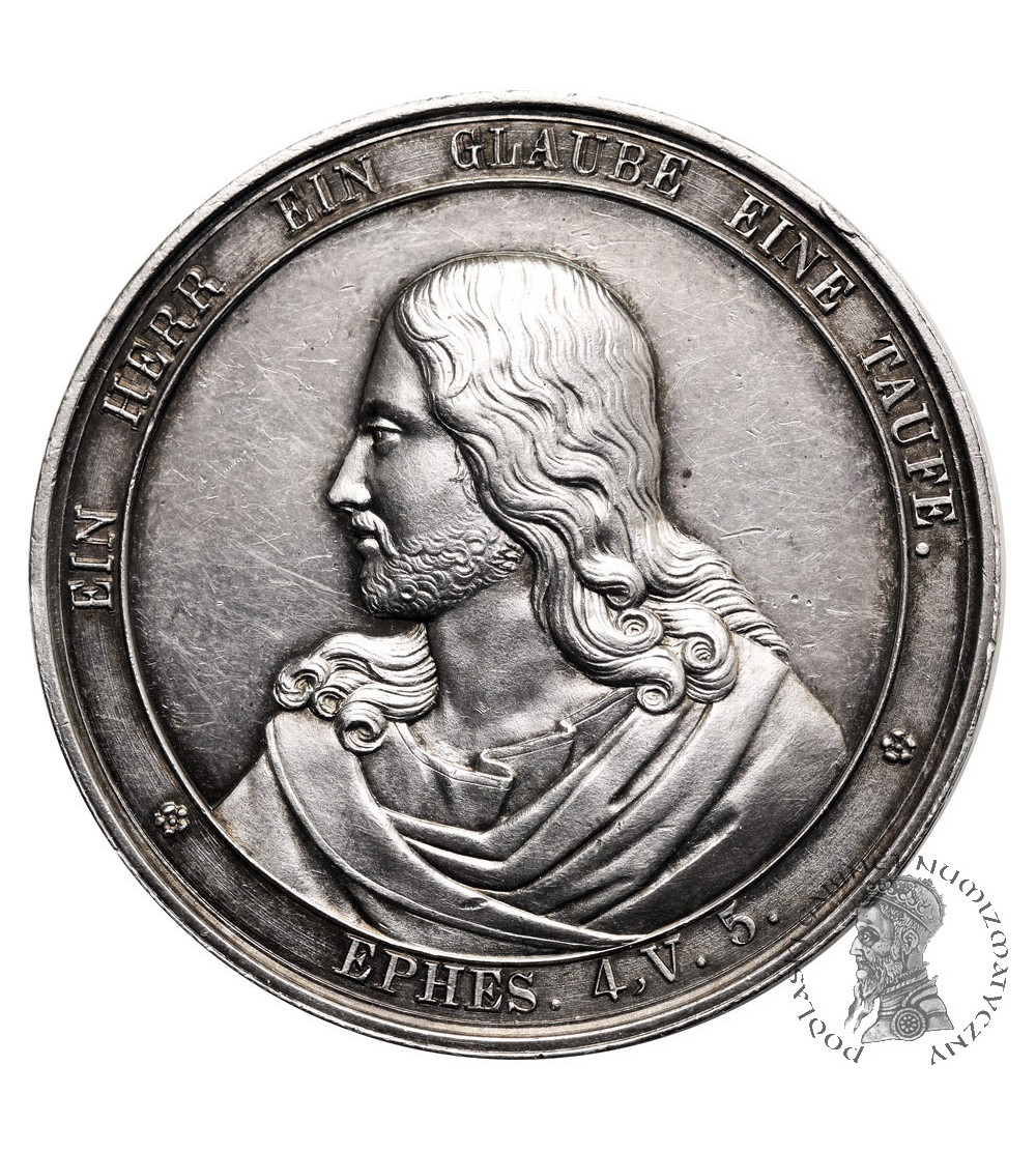 Germany, Augsburg. Medal circa 1850 to commemorate Baptism Germany, Augsburg. Medal circa 1850 to commemorate Baptism