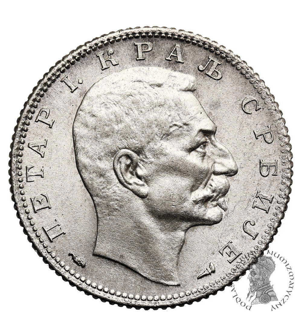 Serbia, Peter I 1903-1918. 1 Dinar 1915