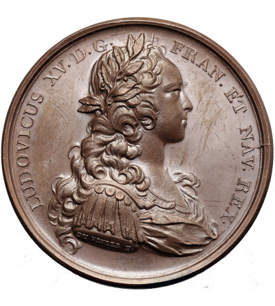 Francja, Ludwik XV (1715-1774). Medal 1721 upamiętniający przywrócenie zdrowia Króla