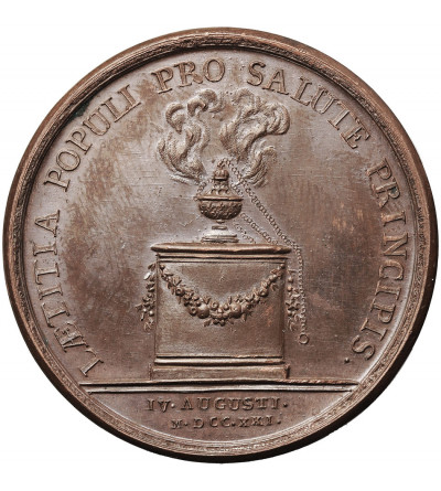 France, Louis XV (1715-1774). Medal 1721 commemorating the restoration of the King's health