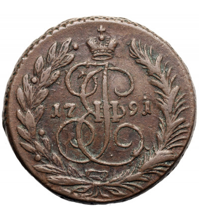 Russia, Catherine II 1762-1796. 2 Kopeks 1791 EM, Jekaterinburg