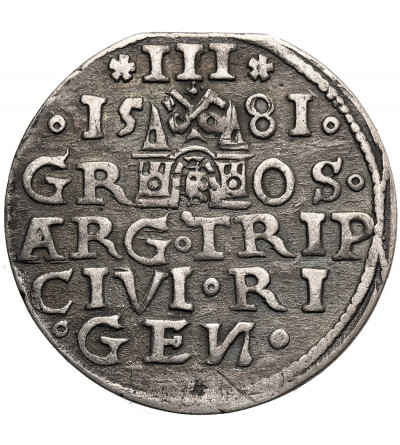 Poland, Stefan Batory 1576-1586. Trojak (3 Groschen) 1581, Riga mint