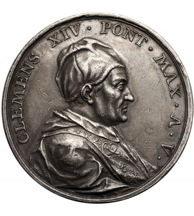 Papal States, Clement XIV Ganganelli (1769-1774). Medal 1773 commemorating the suppression of the Jesuit order