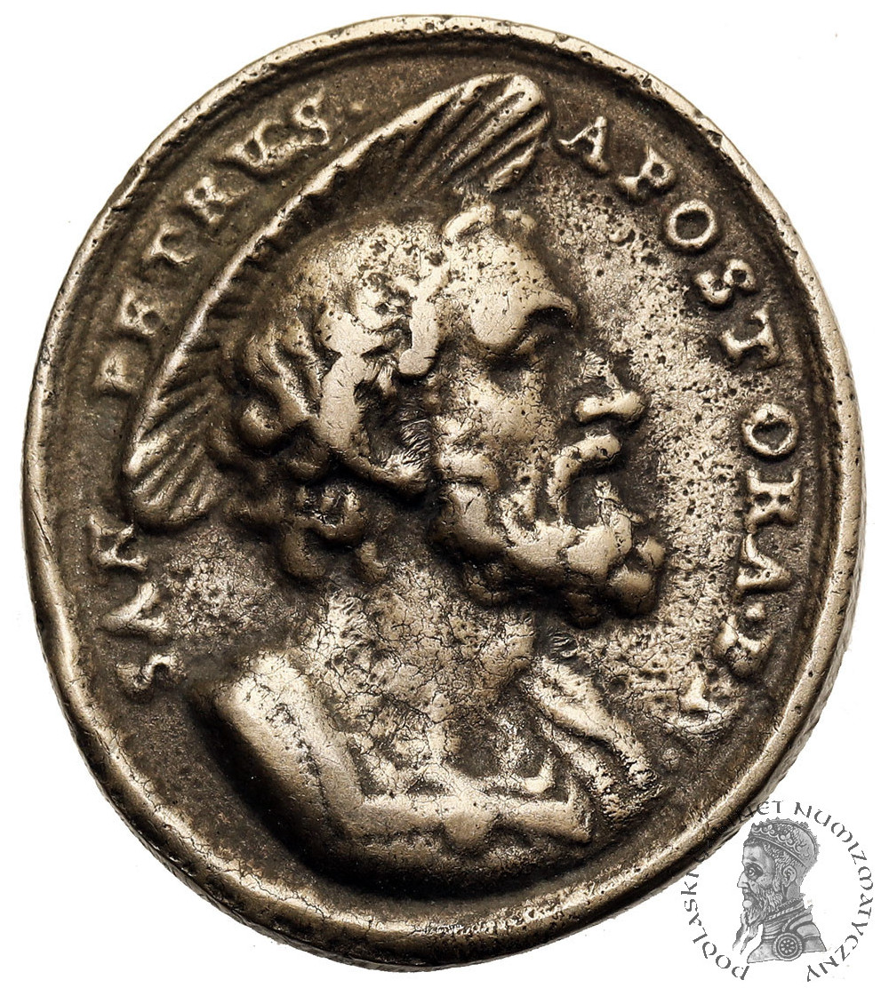 Rome. Oval religious medallion Saint Peter, Jubilee Year Rome. Oval religious medallion Saint Peter, Jubilee Year