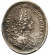 Holy Roman Empire. Oval medal of Charles VI coronation (1711) in Frankfurt am Main