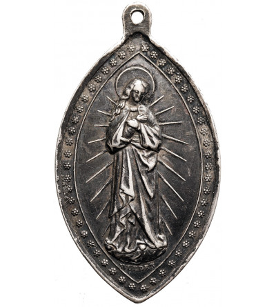 Belgium, West Flanders, Kortrijk (Kortryk). Oval religious pendant of the Congregation of the Sisters of the Holy Family