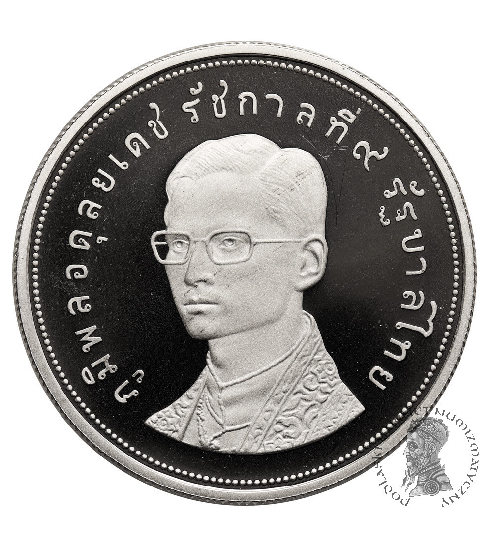 Tajlandia. 50 baht BE 2517 / 1974 AD, Ochrona dzikiej przyrody Nosorożec - Proof