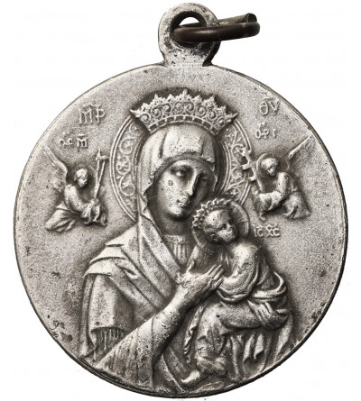 Religious pendant. Our Lady of Perpetual Help, Jesus with a Fiery Heart, XIX/XX cent.