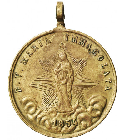 Włochy. Medalik religijny 1854, Św. Maryja Niepokalana, Św. Antoni z Padwy