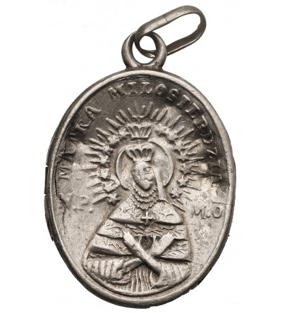 Poland / Lithuania, Vilnius. Two-piece, opened votive medallion Mother of Mercy - Our Lady of Ostra Brama, XIX c.