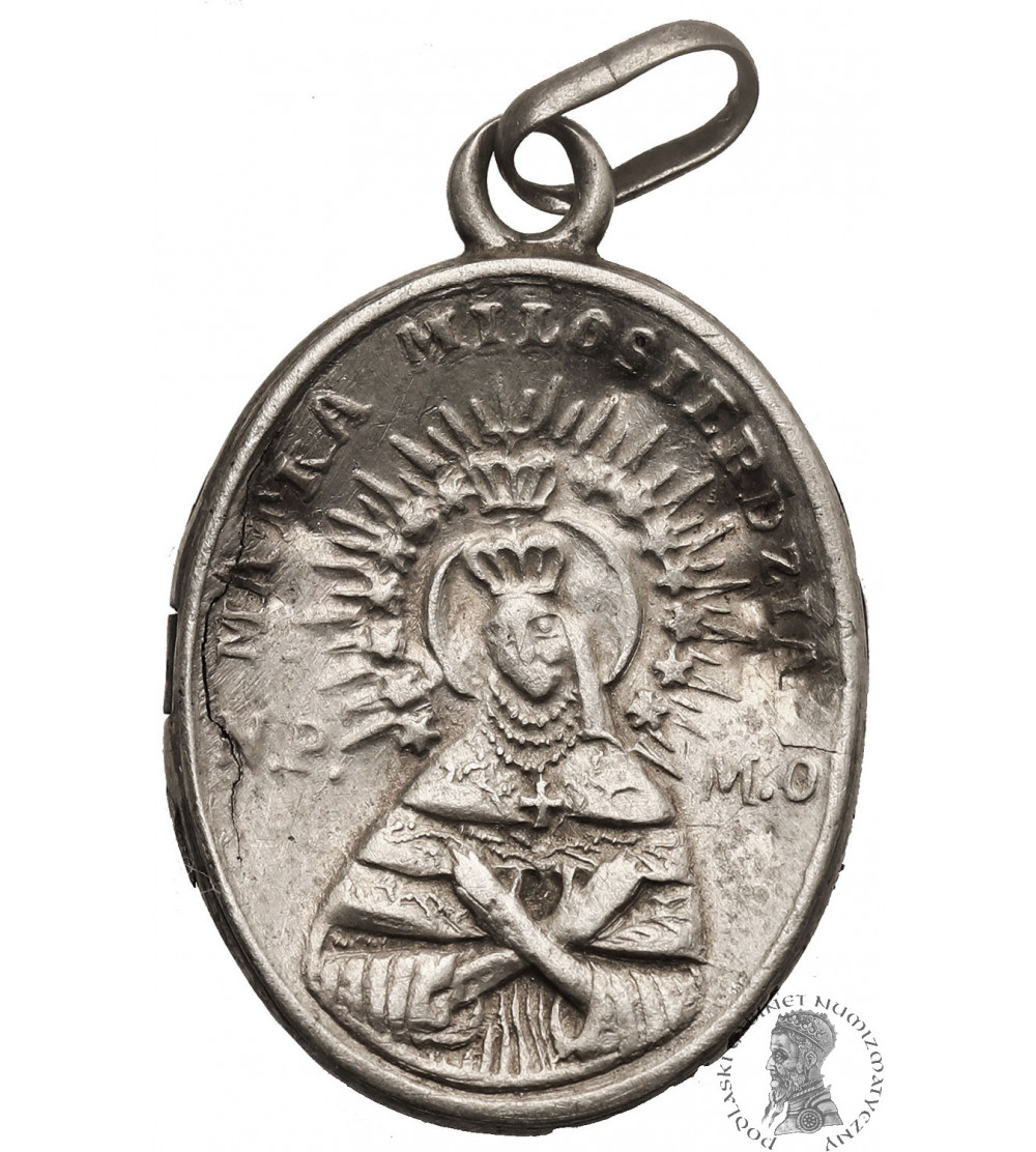 Poland / Lithuania, Vilnius. Two-piece, opened votive medallion Mother of Mercy - Our Lady of Ostra Brama, XIX c. Poland / Lithuania, Vilnius. Two-piece, opened votive medallion Mother of Mercy - Our Lady of Ostra Brama, XIX c.