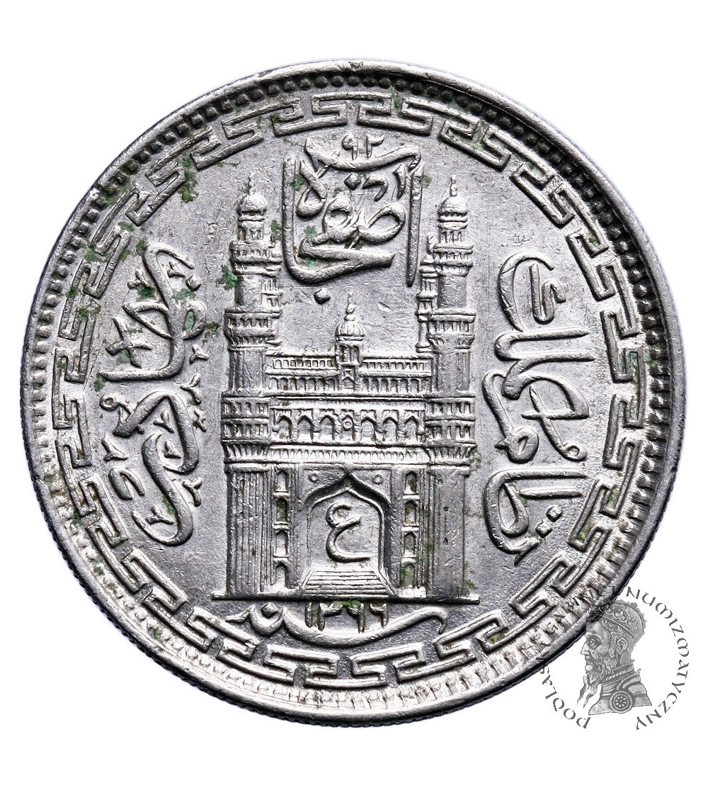 Indie - Hyderabad 8 Annas AH 1366 rok 37 / 1946 AD Indie - Hyderabad 8 Annas AH 1366 rok 37 / 1946 AD