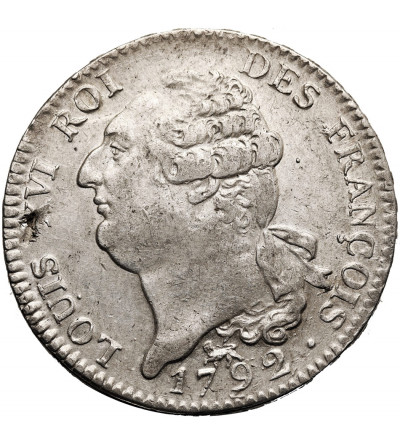 Francja, Konwent Narodowy, 1792-1793. Ecu constitutionell (6 Livres) 1792 A, Paryż