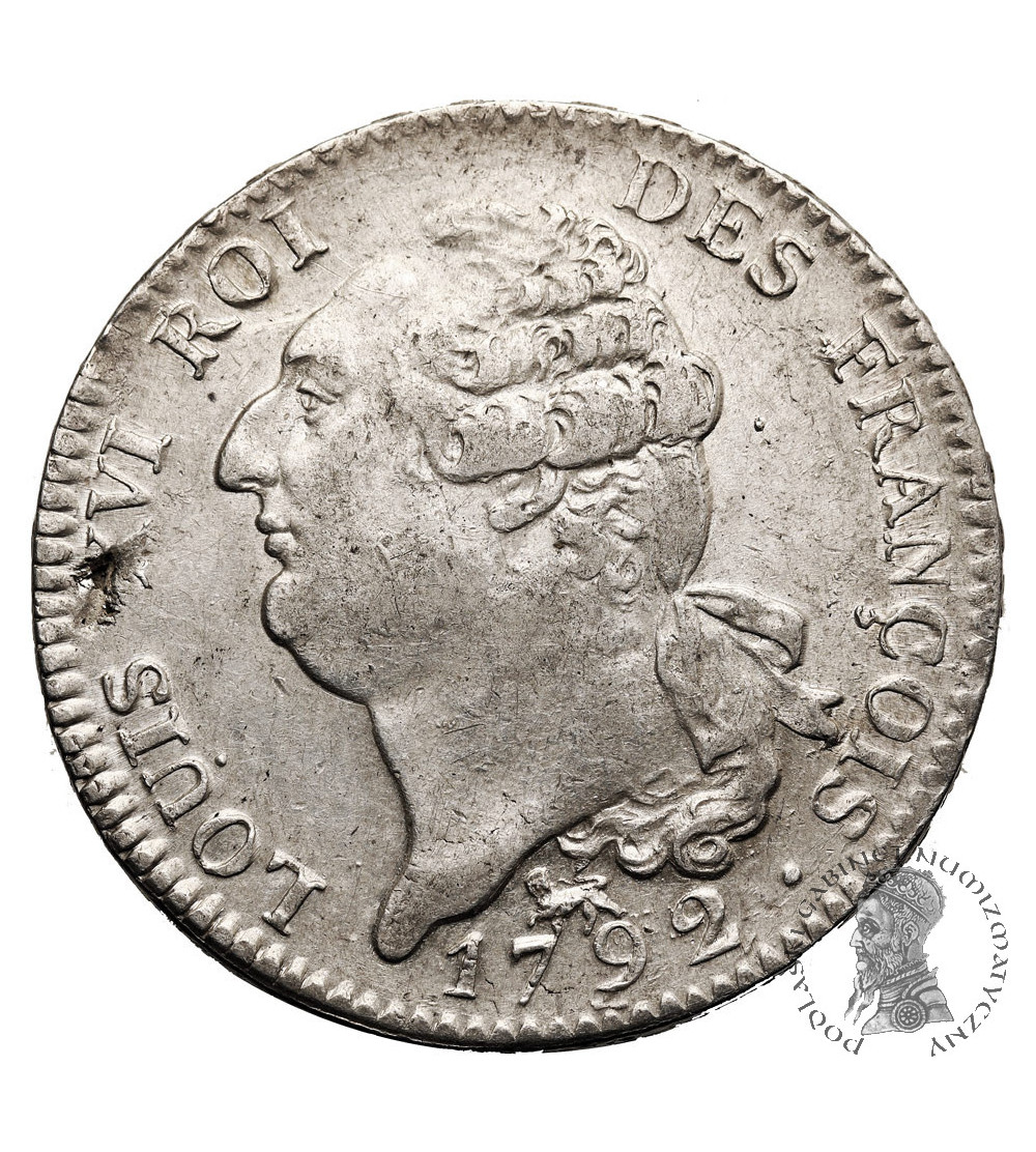 France, Constituence, 1792-1793. Écu constitutionell (6 Livres) 1792 / L'AN 4, A, Paris mint France, Constituence, 1792-1793. Écu constitutionell (6 Livres) 1792 / L'AN 4, A, Paris mint