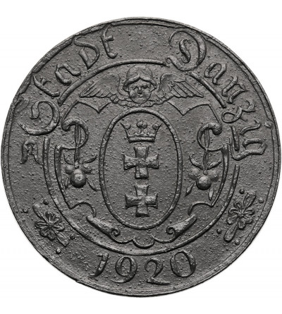 Danzig, Free City. 10 Pfennig 1920, small number 10