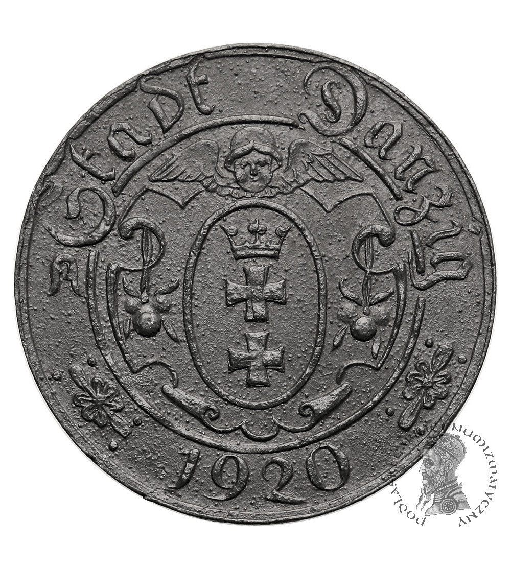 Wolne Miasto Gdańsk. 10 fenigów 1920, mała cyfra