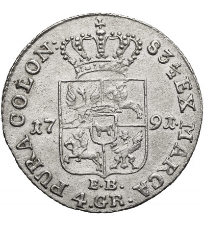 Polska, Stanisław August Poniatowski 1764-1795. Złotówka 1791 EB, Warszawa