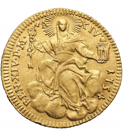 Papal States, Benedict XIV 1740-1758. Zecchino 1754 AN XIV, Roma mint