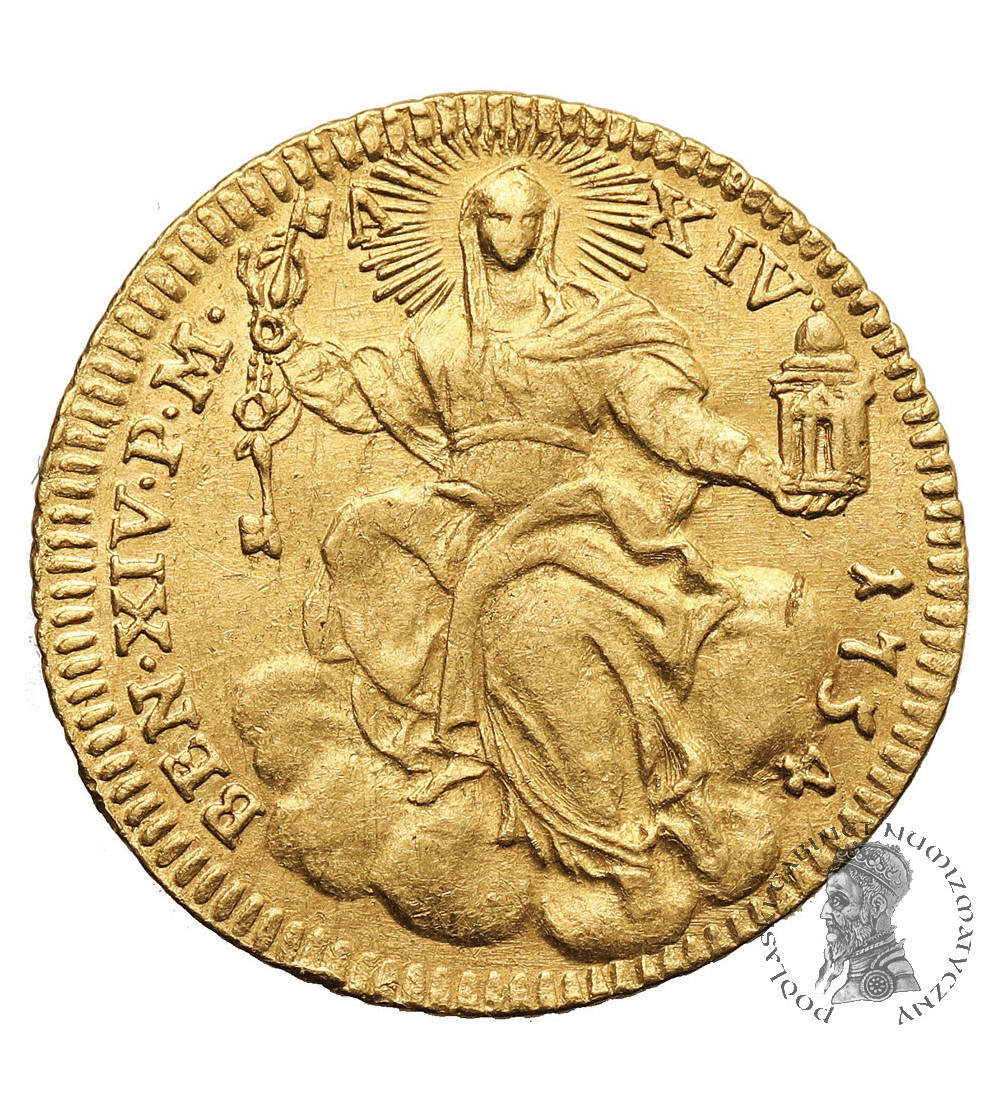 Państwo Papieskie, Benedykt XIV 1740-1758. Cekin (Zecchino) 1754, Rzym