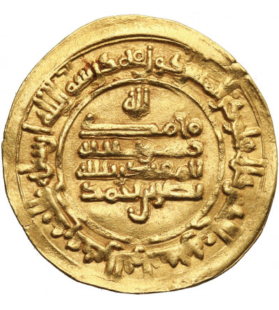 Dynastia Samanidów, Nasr II bin Ahmad, AH 301-331 / 914-943 AD. Złoty Dinar, AH 324 / 935/36 AD, mennica Nishapur
