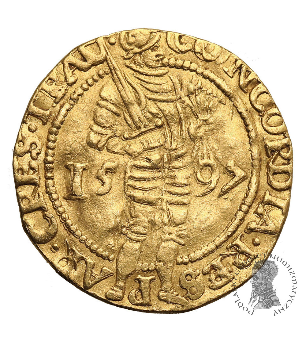 Niderlandy, Prowincja Utrecht (1581-1795). Dukat (Gouden Dukaat) 1597, Utrecht Niderlandy, Prowincja Utrecht (1581-1795). Dukat (Gouden Dukaat) 1597, Utrecht