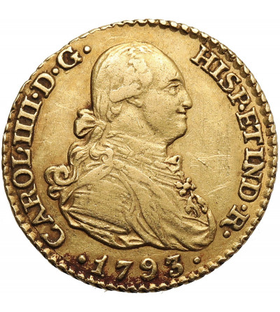 Spain, Carlos IV, 1788-1808. 1 Escudo 1793, M-MF, Madrid mint