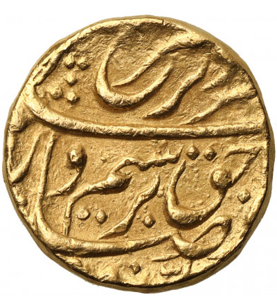 Indie. Imperium Wielkich Mogołów, Farrukhsiyar, 1713-1719 AD. Złoty Mohur, AH 1131 / 1719 AD, rok 2, Shahjahanabad (Delhi)