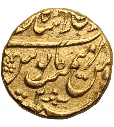 Indie. Imperium Wielkich Mogołów, Farrukhsiyar, 1713-1719 AD. Złoty Mohur, AH 1131 / 1719 AD, rok 2, Shahjahanabad (Delhi)