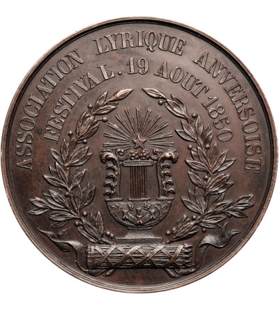 Belgium, Leopold I (1831-1865), Antwerp (Anvers). Medal 1850, Medal of Honor of the Lyric Union