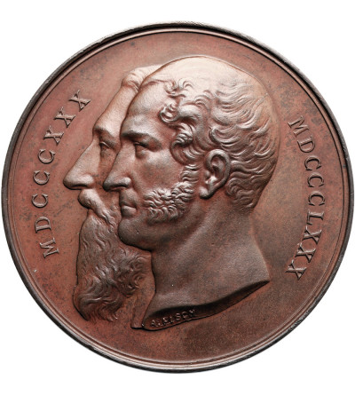 Belgium, Leopold II (1865-1909). Medal 1880 commemorating the 50th anniversary of Belgium's independence