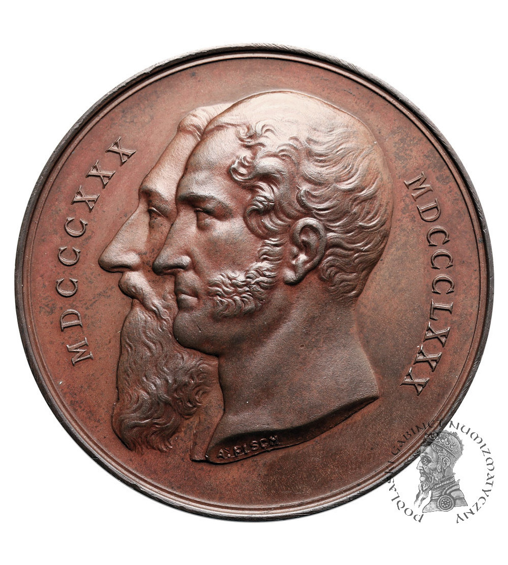 Belgium, Leopold II (1865-1909). Medal 1880 commemorating the 50th anniversary of Belgium's independence