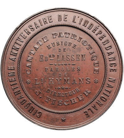 Belgium, Leopold II (1865-1909). Medal 1880 commemorating the 50th anniversary of Belgium's independence