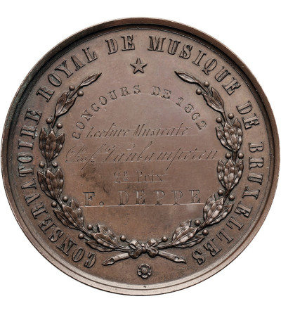 Belgium, Leopold I (1831-1865), Brussels. Medal 1862, Prize Medal from the Competition of the Royal Conservatory of Music
