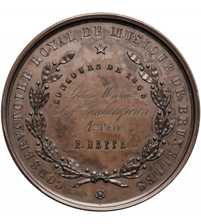 Belgia, Leopold I (1831-1865), Bruksela. Medal 1863, Medal Nagrodowy z Konkursu Królewskiego Konserwatorium Muzycznego