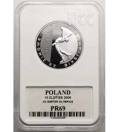 Polska. 10 złotych 2006, Turyn XX Igrzyska Zimowe - GCN ECC PR 69