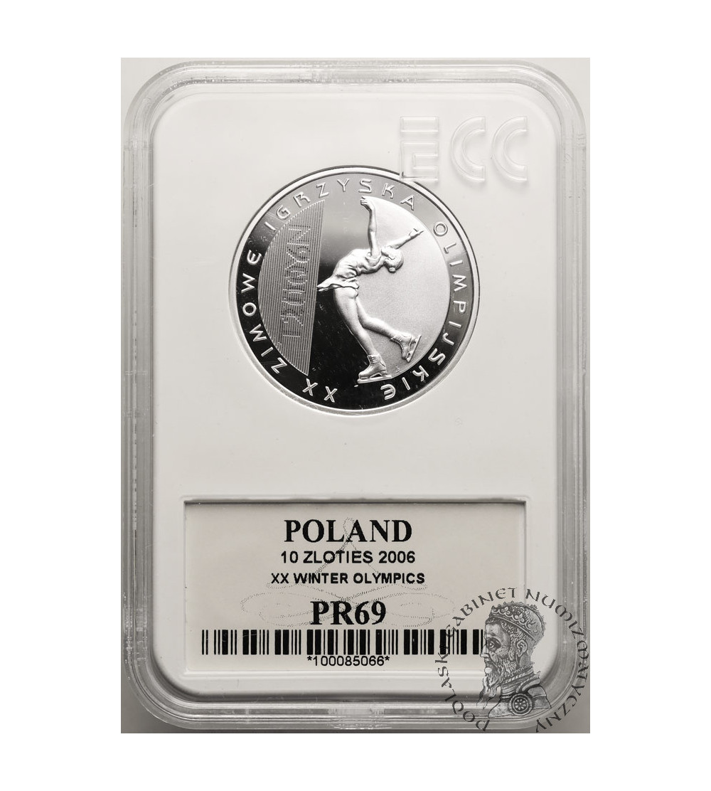 Polska. 10 złotych 2006, Turyn XX Igrzyska Zimowe - GCN ECC PR 69