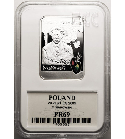 Poland. 20 Zlotych 2005, Tadeusz Makowski - Proof GCN ECC PR 69
