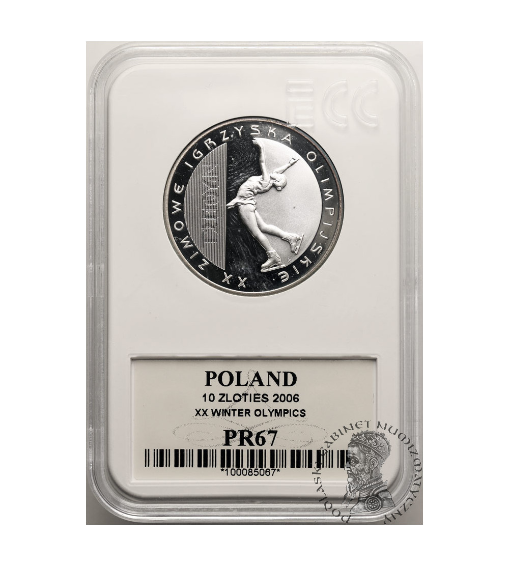 Polska. 10 złotych 2006, Turyn XX Igrzyska Zimowe - GCN ECC PR 67
