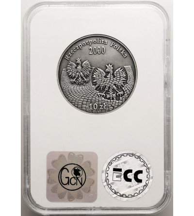 Poland. 10 Zlotych 2000, 30th Anniversary of December 70 -  UNC GCN ECC MS 65